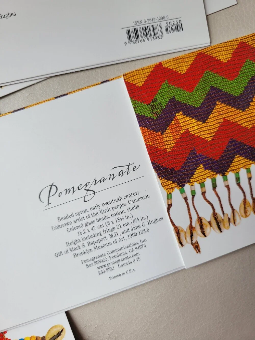 African Beadwork Notecards (10) Imagery of Kirdi artisan colorful beaded aprons